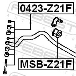 Uloženie priečneho stabilizátora FEBEST MSB-Z21F - obr. 1