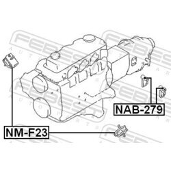 Uloženie motora FEBEST NM-F23 - obr. 1