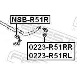Uloženie priečneho stabilizátora FEBEST NSB-R51R - obr. 1