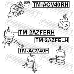 Uloženie motora FEBEST TM-2AZFELH - obr. 1