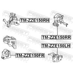Uloženie motora FEBEST TM-ZZE150RH - obr. 1