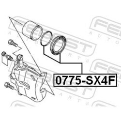 Opravná sada brzdového strmeňa FEBEST 0775-SX4F - obr. 1