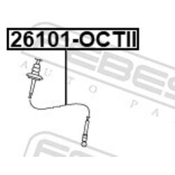 Lanko pre otváranie kapoty motora FEBEST 26101-OCTII - obr. 1