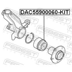 Ložisko kolesa - opravná sada FEBEST DAC55900060-KIT - obr. 1