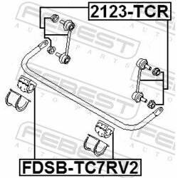 Uloženie priečneho stabilizátora FEBEST FDSB-TC7RV2 - obr. 1