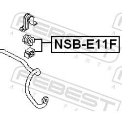 Uloženie priečneho stabilizátora FEBEST NSB-E11F - obr. 1