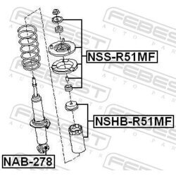 Opravná sada horného uloženia tlmiča FEBEST NSS-R51MF - obr. 1