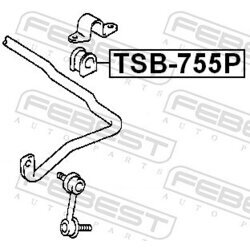 Uloženie priečneho stabilizátora FEBEST TSB-755P - obr. 1