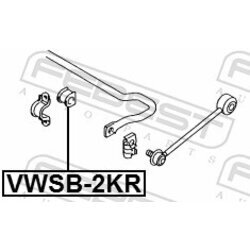 Uloženie priečneho stabilizátora FEBEST VWSB-2KR - obr. 1