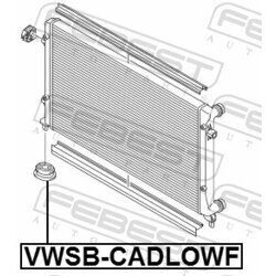 Uloženie chladiča FEBEST VWSB-CADLOWF - obr. 1