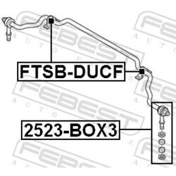 Tyč/Vzpera stabilizátora FEBEST 2523-BOX3 - obr. 1
