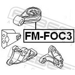 Uloženie motora FEBEST FM-FOC3 - obr. 1