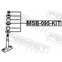 Opravná sada spojovacej tyče stabilizátora FEBEST MSB-095-KIT - obr. 1