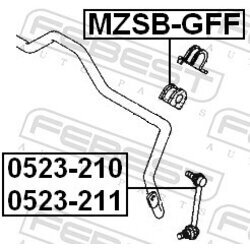 Uloženie priečneho stabilizátora FEBEST MZSB-GFF - obr. 1