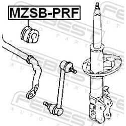 Uloženie priečneho stabilizátora FEBEST MZSB-PRF - obr. 1