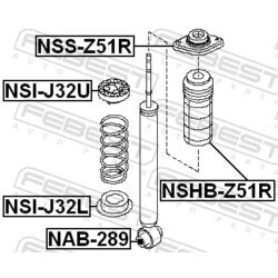Ochranný kryt/manžeta tlmiča pérovania FEBEST NSHB-Z51R - obr. 1