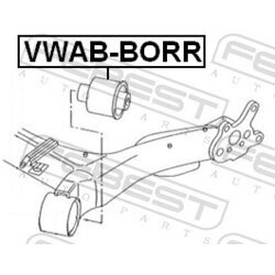 Uloženie tela nápravy FEBEST VWAB-BORR - obr. 1