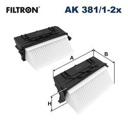 Vzduchový filter FILTRON AK 381/1-2x