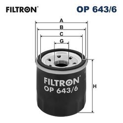 Olejový filter FILTRON OP 643/6