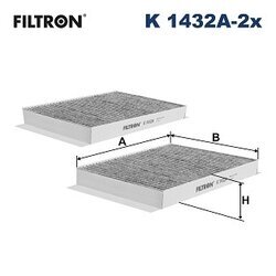 Filter vnútorného priestoru FILTRON K 1432A-2x