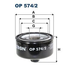 Olejový filter FILTRON OP 574/2