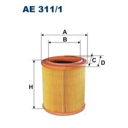 Vzduchový filter FILTRON AE 311/1