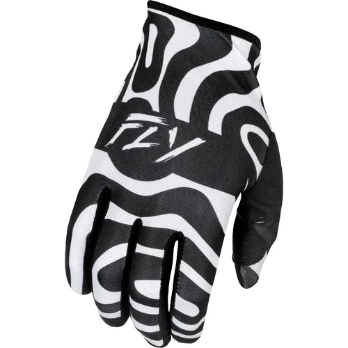 Rukavice LITE FLY RACING 378-7412X USA, (biela/čierna, veľkosť 2XL)