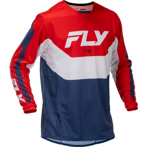 Dres KINETIC, FLY RACING - USA 2026 (červená/biela/modrá, veľkosť M)