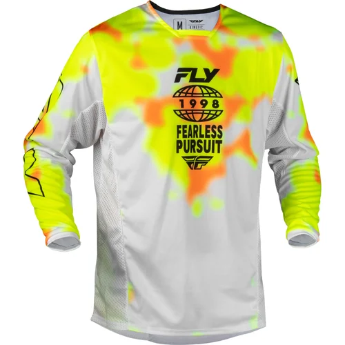 Dres KINETIC BLUR, FLY RACING - USA (biela/hi-vis/oranžová, veľkosť M)