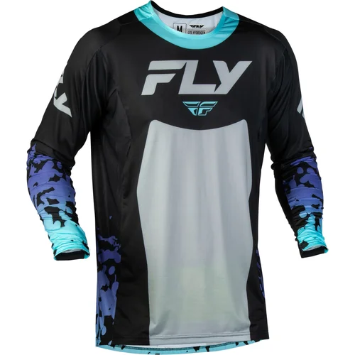 Čierna/sivá FLY RACING 380-720M dres LITE FLAKE, USA, veľkosť M)