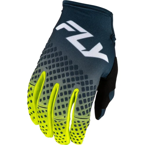 Rukavice KINETIC FADE FLY RACING 380-513L USA, (modrá/hi-vis/biela, veľkosť L)