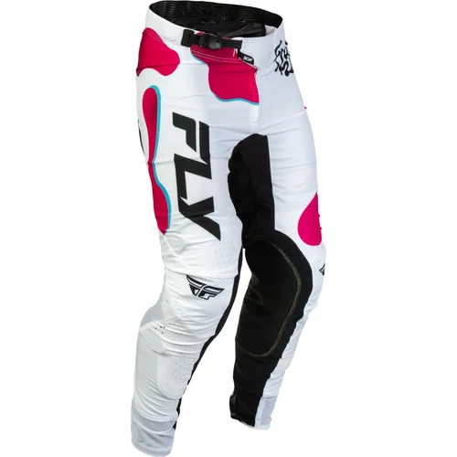 Nohavice LITE VIBE FLY RACING 380-73432 USA, (biela/ružová/modrá, veľkosť 32)