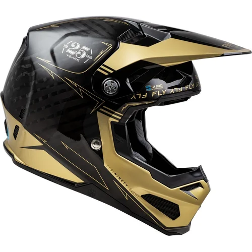 Prilba FORMULA S CARBON USA, (čierna/zlatá, veľkosť L) (FLY RACING) - obr. 3
