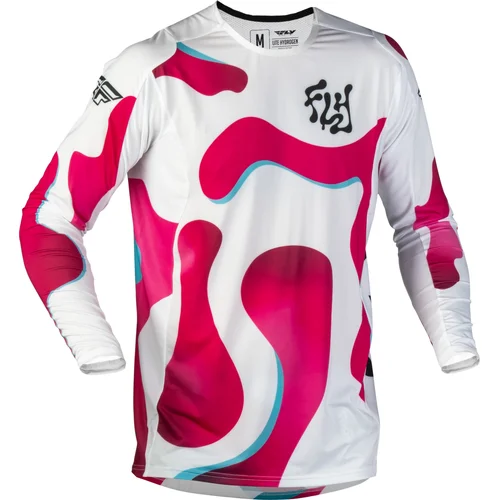 Dres LITE VIBE, FLY RACING - USA (biela/ružová/modrá, veľkosť S)