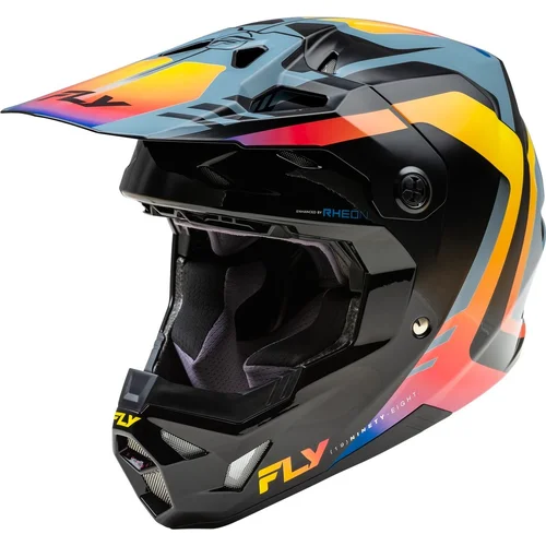 Prilba FORMULA CP FLY RACING 73-0038L USA, (sivá/čierna/dúhová, veľkosť L)