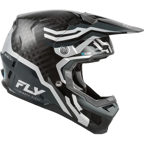 Prilba formula s carbon byte USA, (uhlíková/sivá/strieborná, veľkosť M) (FLY RACING) - obr. 1