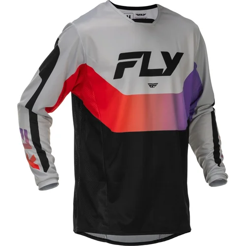 Sivá/červená/fialová/čierna FLY RACING 379-423L dres KINETIC, USA 2026, veľkosť L)