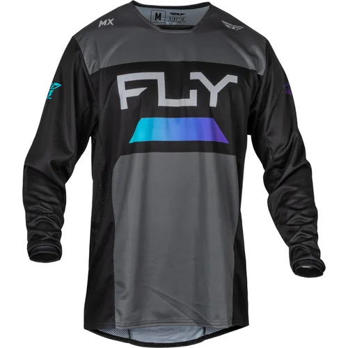 Sivá/čierna/modrá FLY RACING 377-520M dres KINETIC RELOAD, USA 2024, veľkosť M)
