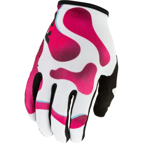 Rukavice LITE VIBE FLY RACING 380-714L USA, (biela/ružová/modrá, veľkosť L)