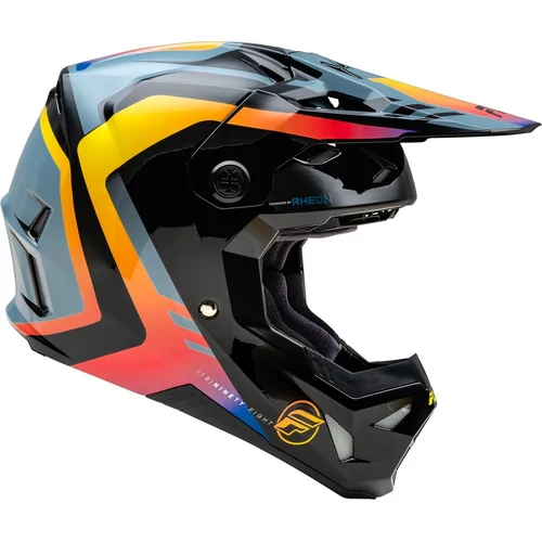 Prilba FORMULA CP USA, (sivá/čierna/dúhová, veľkosť L) (FLY RACING) - obr. 3