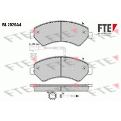 Sada brzdových platničiek kotúčovej brzdy FTE BL2020A4