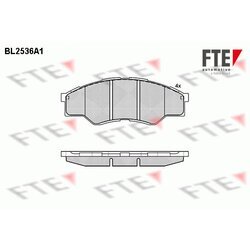 Sada brzdových platničiek kotúčovej brzdy FTE BL2536A1