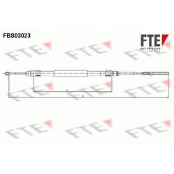 Ťažné lanko parkovacej brzdy FTE FBS03023