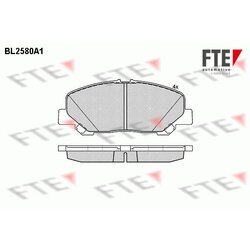 Sada brzdových platničiek kotúčovej brzdy FTE BL2580A1