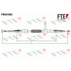 Ťažné lanko parkovacej brzdy FTE FBS01005