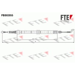Ťažné lanko parkovacej brzdy FTE FBS02055