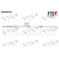 Ťažné lanko parkovacej brzdy FTE FBS020105