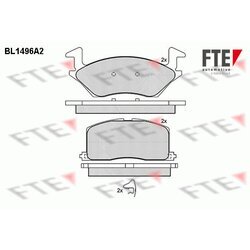 Sada brzdových platničiek kotúčovej brzdy FTE 9010223