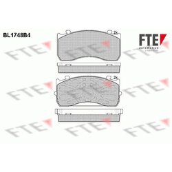 Sada brzdových platničiek kotúčovej brzdy FTE BL1748B4
