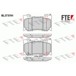 Sada brzdových platničiek kotúčovej brzdy FTE BL2737A1